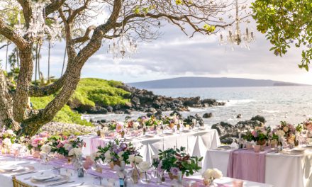 Dusty Rose Maui Wedding